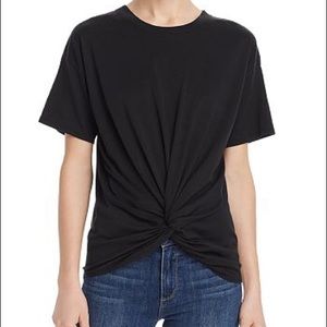 Joie Kumie Knot-Front Pima Cotton Tee
